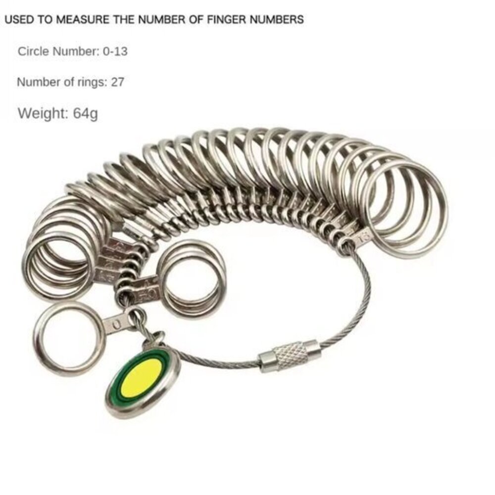 New Aluminum Ring Gauges Sizer Ring sizer Measuring Ring Tool Size 0-13
